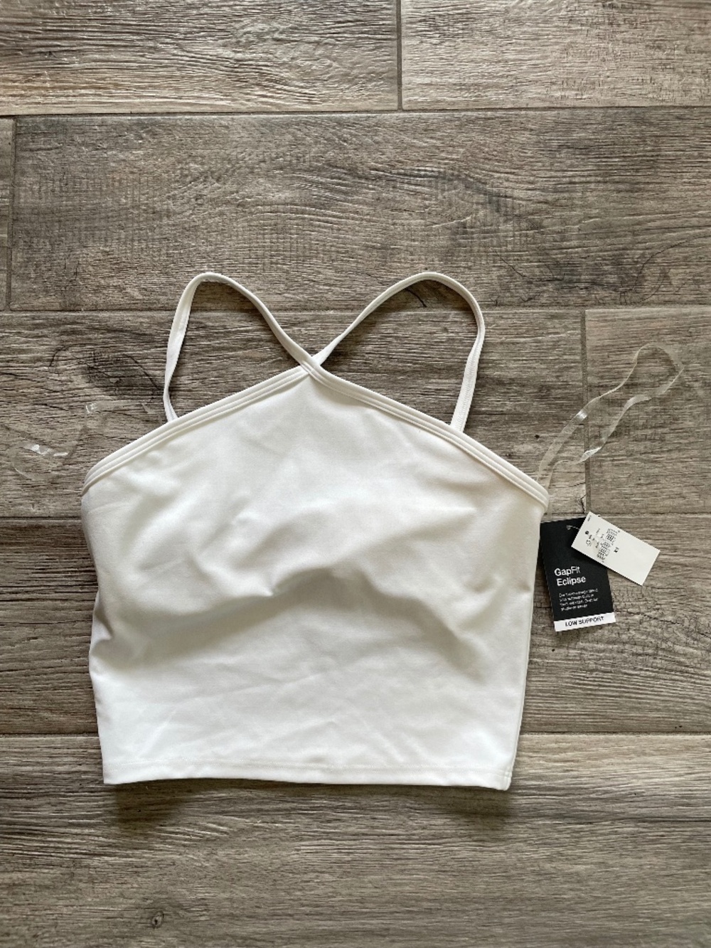 ❤️ GAP FIT GAPFIT WHITE SPORTS BRA TOP SIZE XS NEW